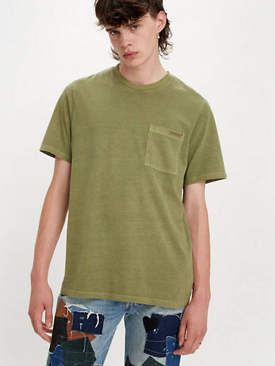 

Футболка с карманом Easy Relaxed Levi's, цвет Loden Green Garment Dye - Green