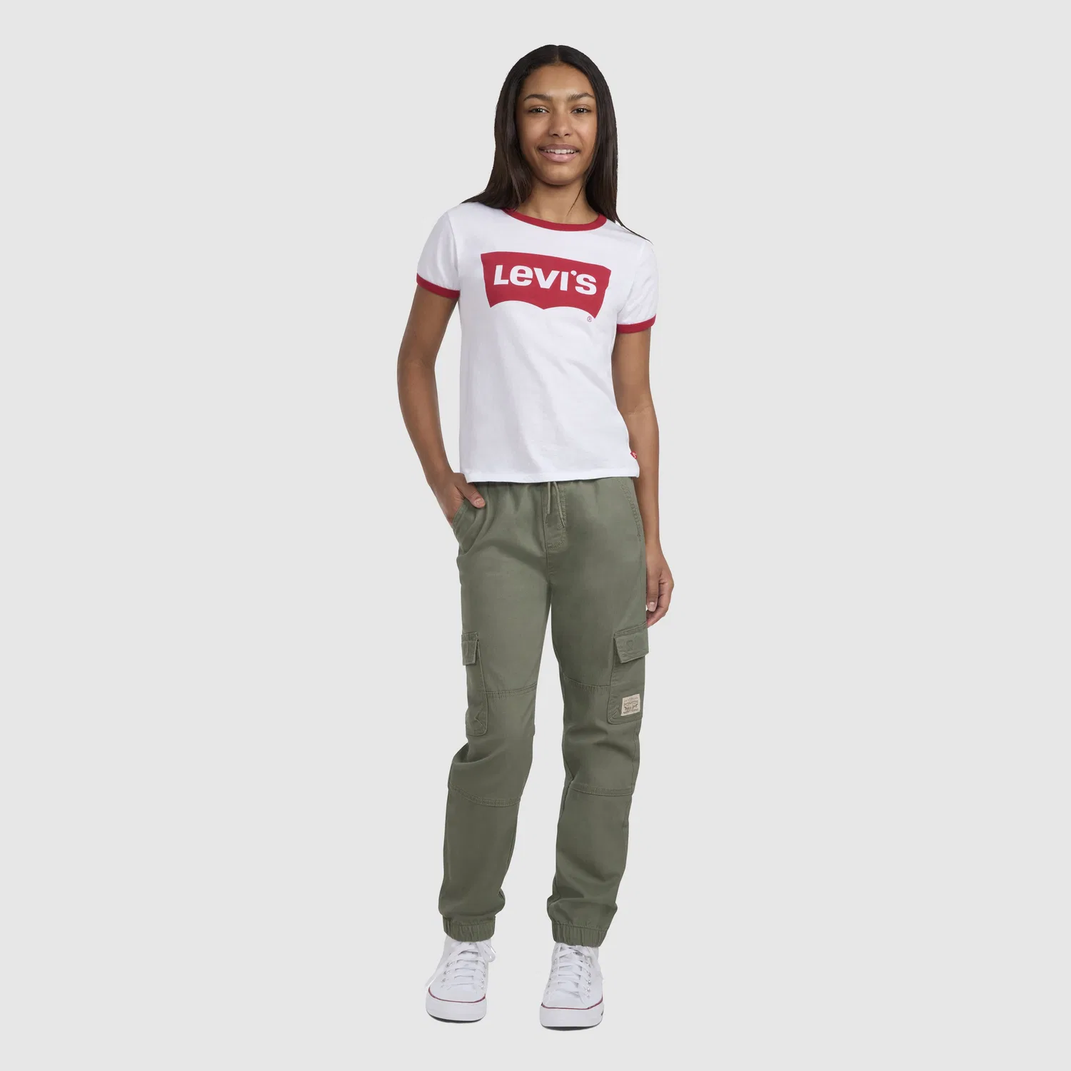 Свободные спортивные брюки-карго для мальчиков 8-20 лет Levi's, Green — фото 2
