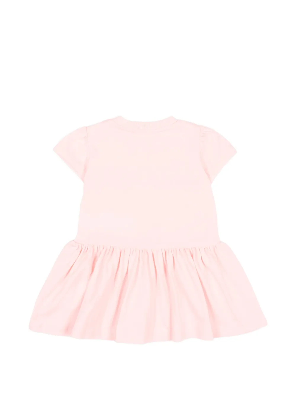 Платье с короткими рукавами Moschino Kids, розовый — фото 2