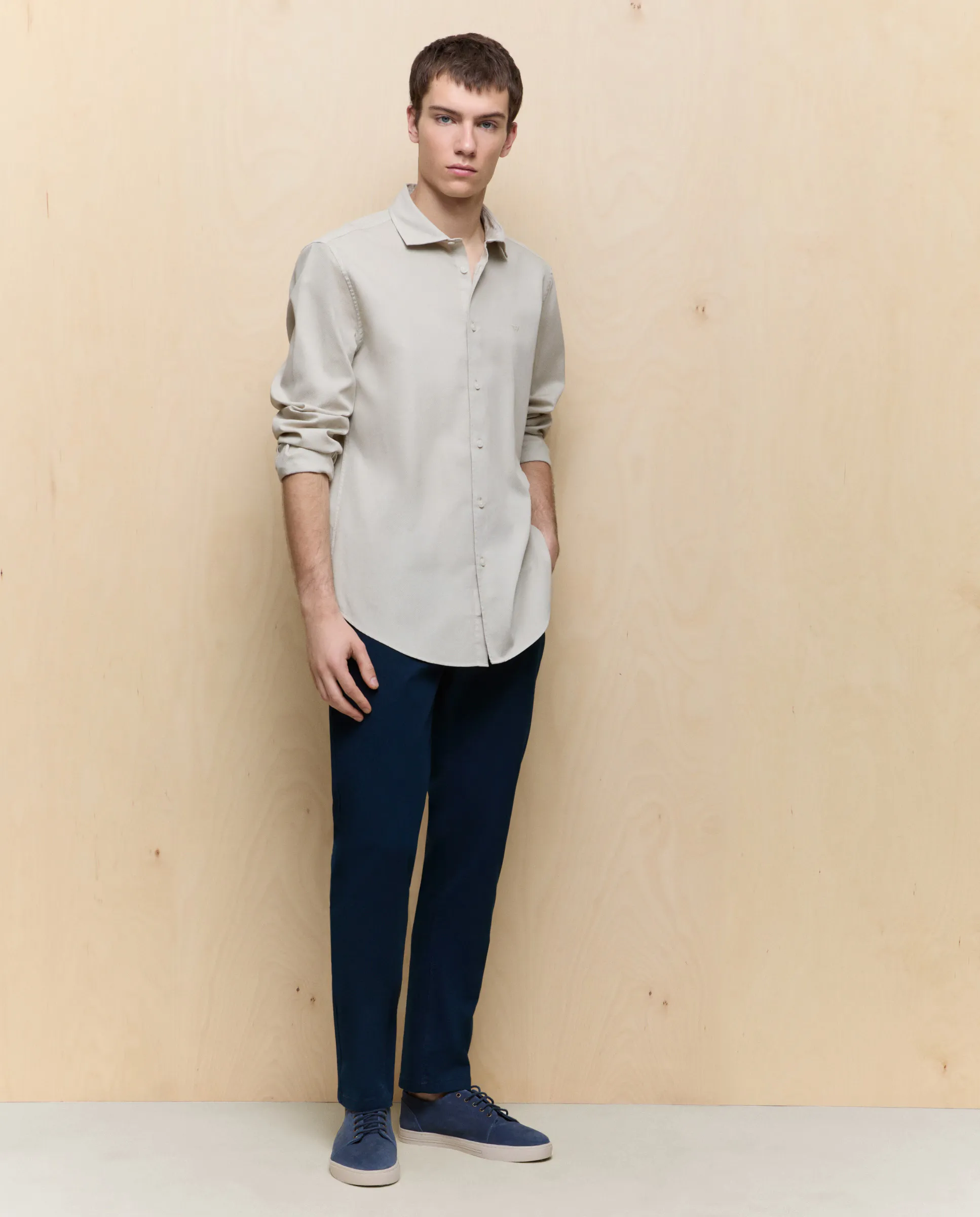 

Мужские брюки пять карманов slim bi-stretch Easy Wear, темно-синий