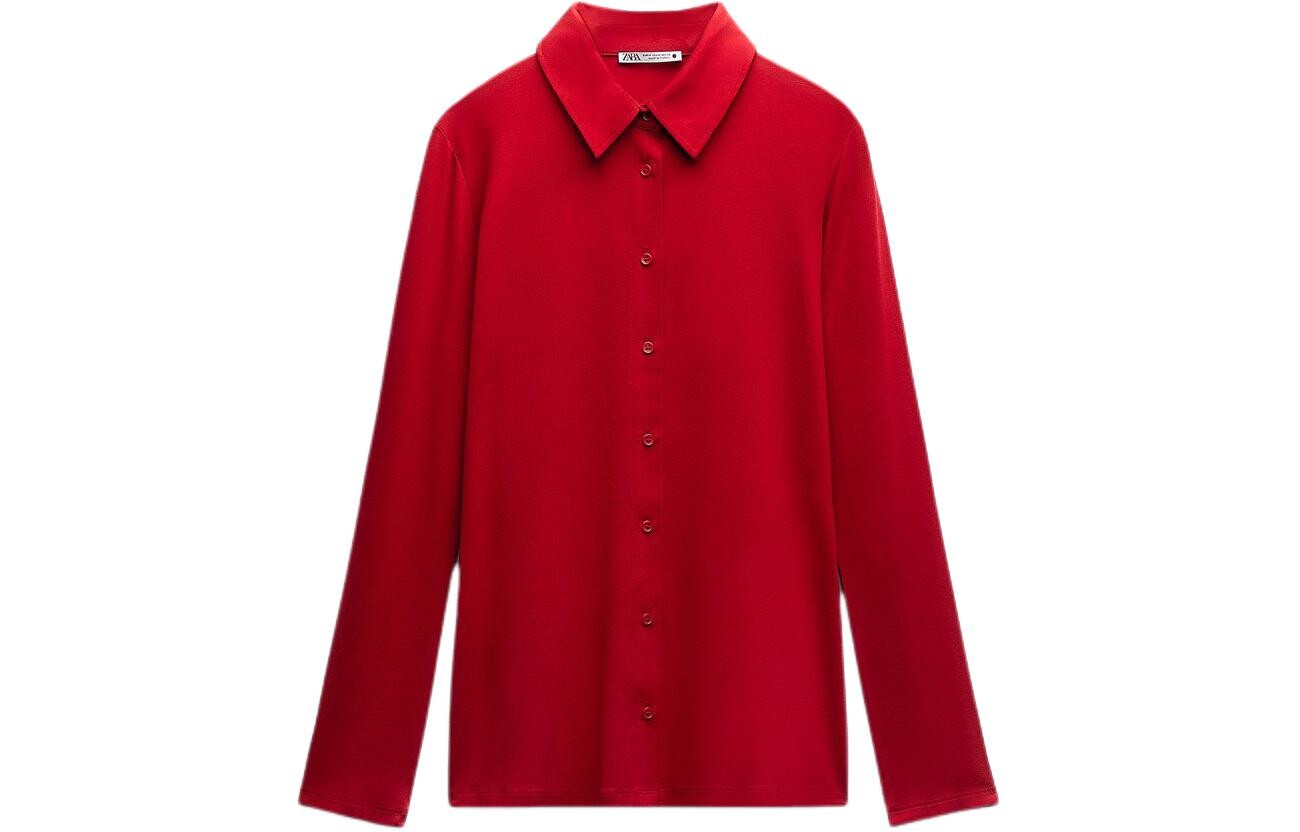 

Рубашка женская красная Zara