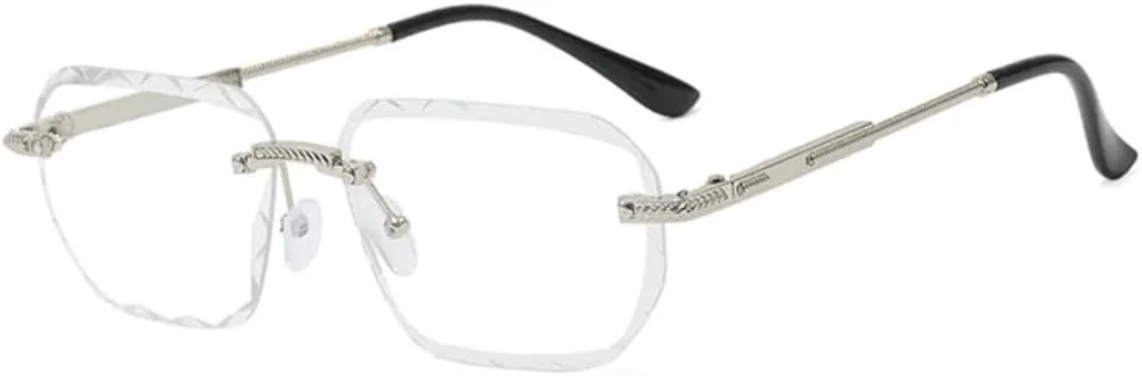 

Солнцезащитные очки с защитой от УФ-излучения UV400 | Без оправы, линзы Ocean | Для женщин и мужчин, для занятий спортом на открытом воздухе и вождения DSVIGF, Silver