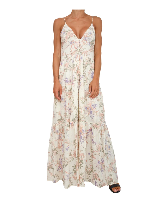 

Фантазийное платье из смесовой хлопковой ткани. Twinset, мультиколор