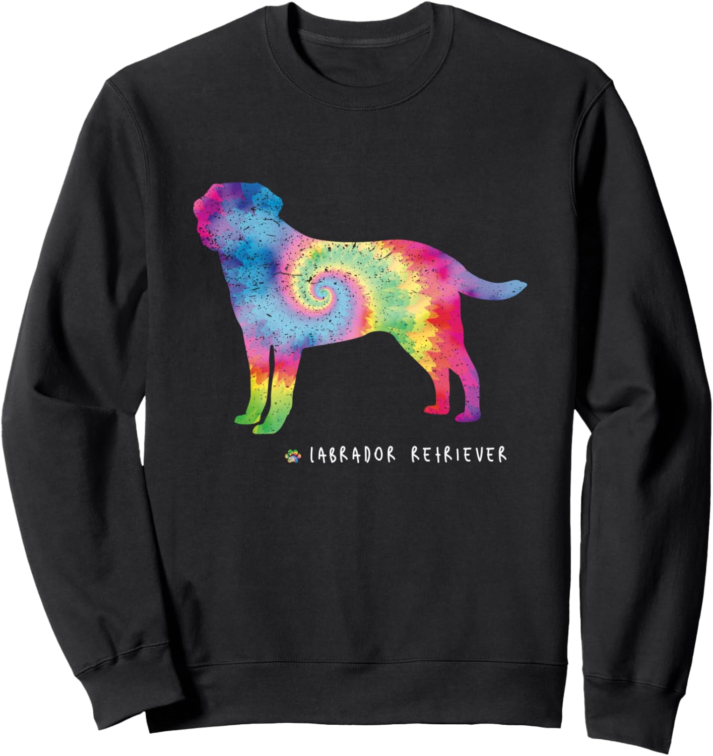 

Лабрадор-ретривер, милый щенок, домашний питомец, владелец собаки, хиппи, тай-дай, толстовка Hippie Trippy Tie-Dye Labrador Retriever Dog Owner, черный