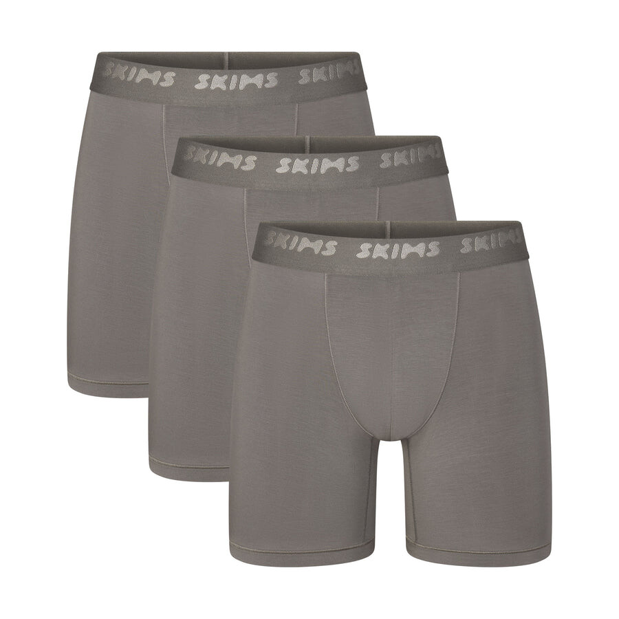 

Мужские 5" боксеры, 3 шт. SKIMS Skims Stretch, цвет Gunmetal