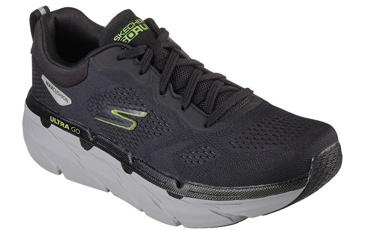 Кроссовки для бега Max Cushioning для мужчин с низким верхом, черные Skechers — фото 3