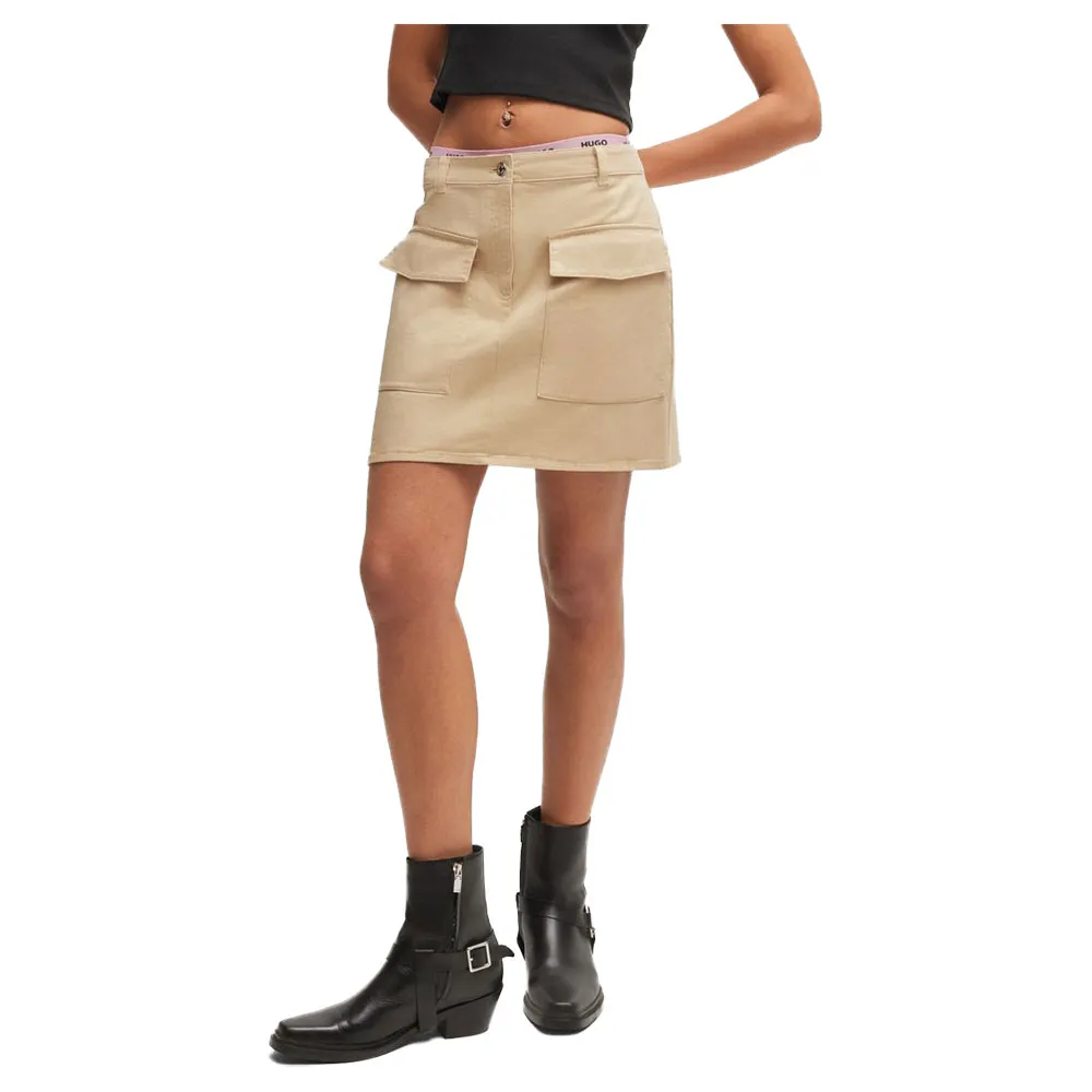 

Юбка HUGO Rosinata 1 short, бежевый