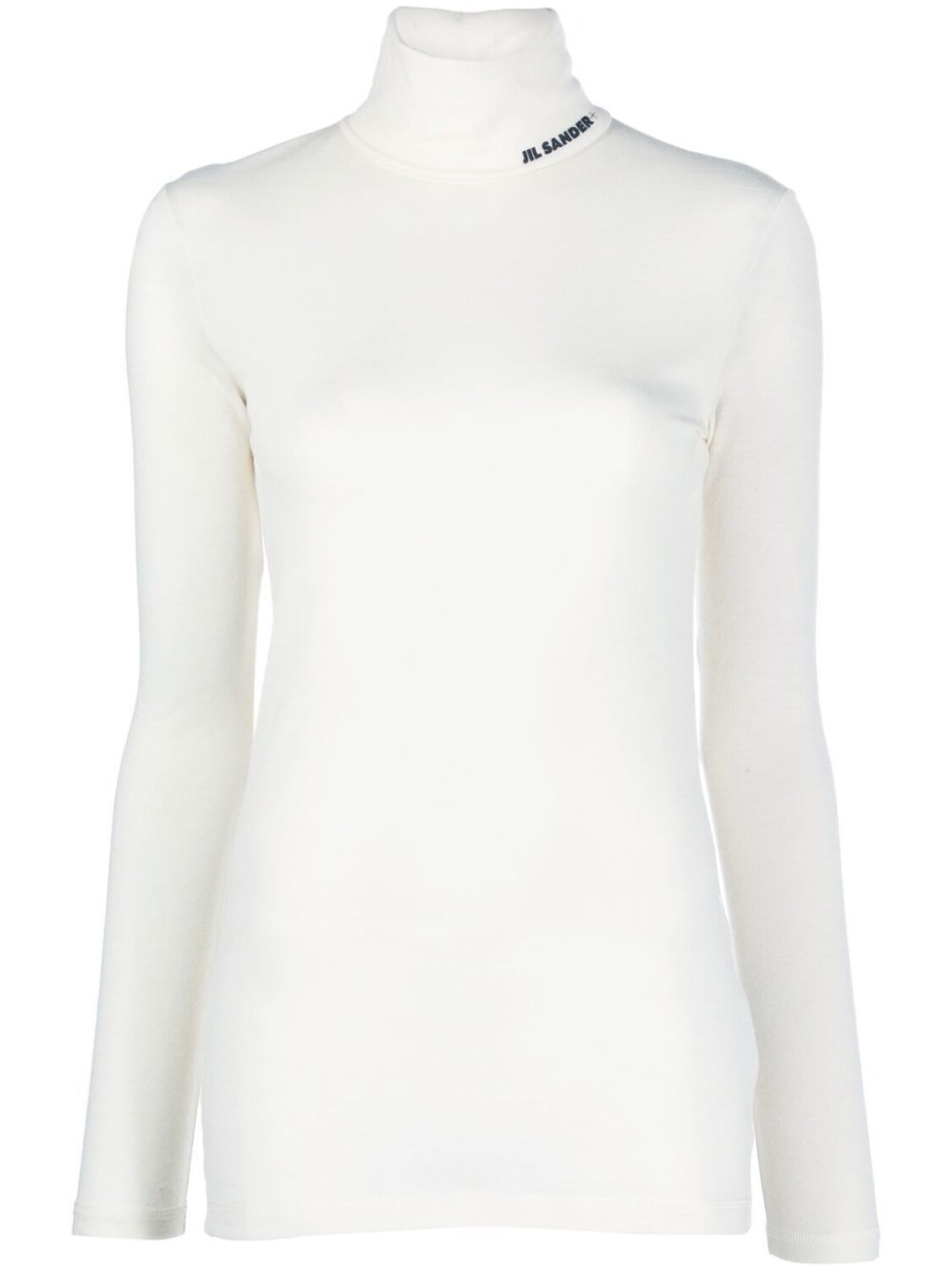 

Jil Sander топ с высоким воротником и логотипом, белый