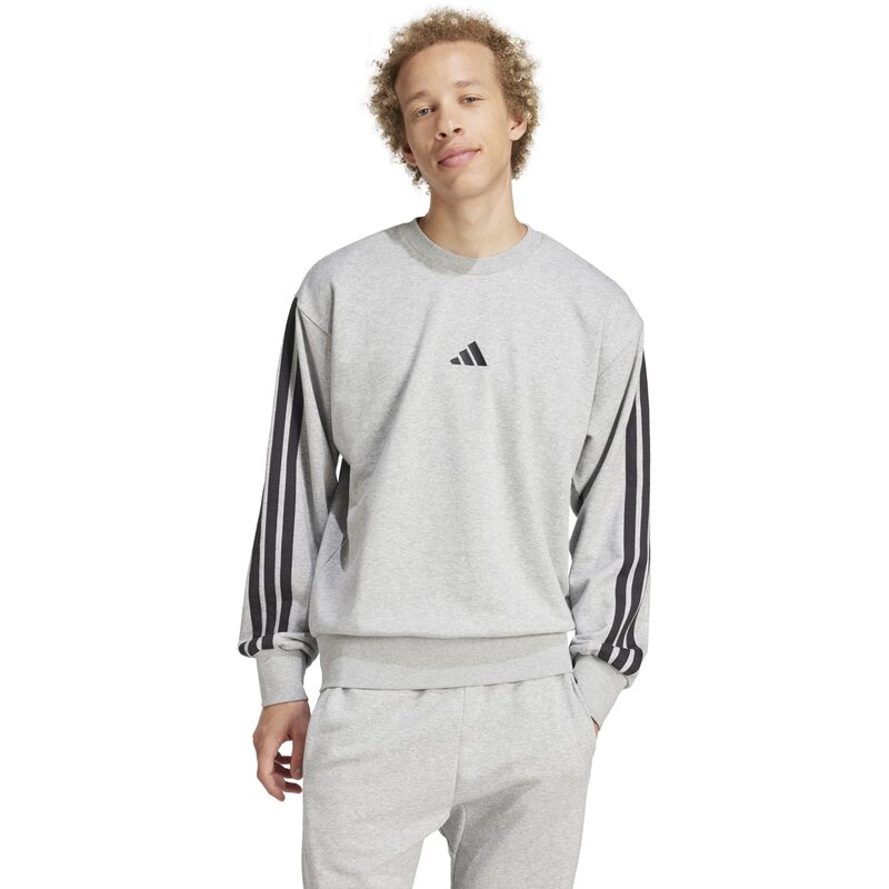 Свитшот Essentials с тремя полосками, французский трикотаж Adidas, мультиколор — фото 2