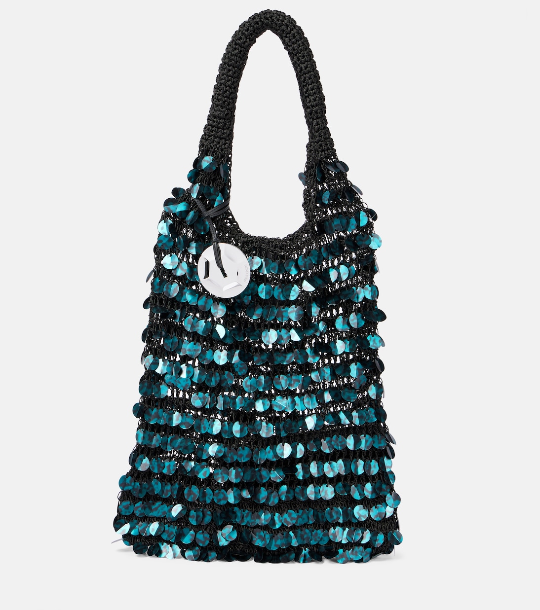 

Сумка-шоппер из сетки с пайетками JW Anderson, Dark Teal