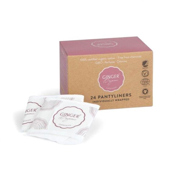 

Гигиенические прокладки, 24 шт./1 упаковка. Ginger Organic Pantyliners