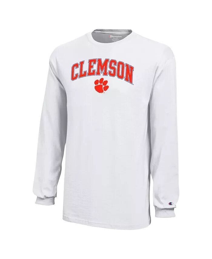 Футболка с длинным рукавом и логотипом Clemson Tigers Arch Over для больших мальчиков и девочек Champion — фото 3