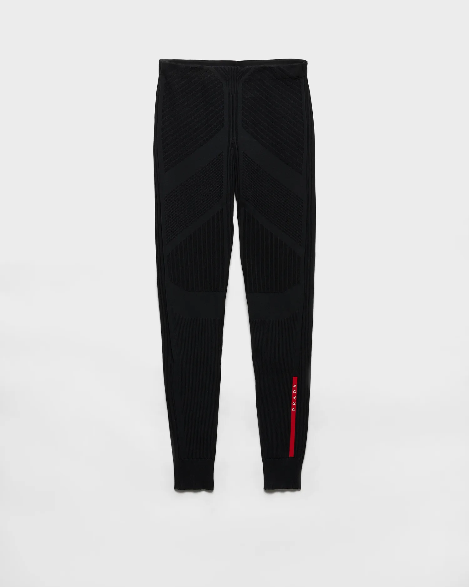 Леггинсы из пикэ Re-Nylon Prada, черный