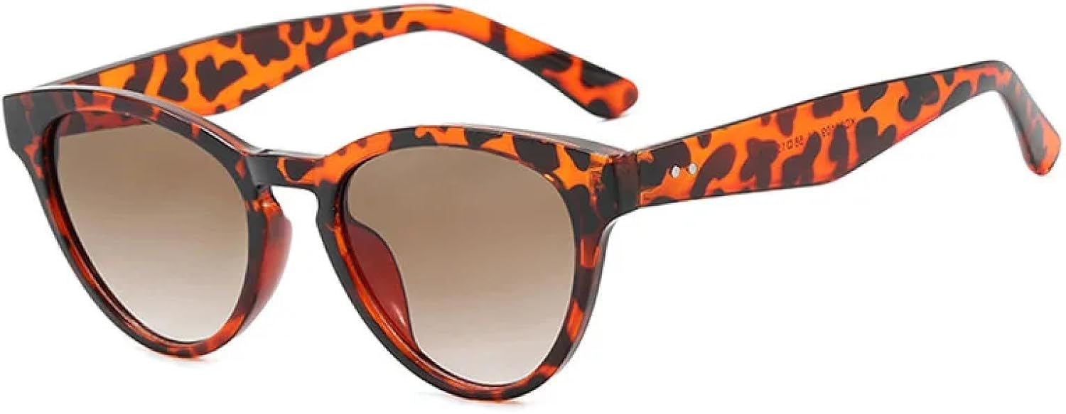 

Маленькие солнцезащитные очки «кошачий глаз» для женщин, модные винтажные очки из композитного материала, стильные солнцезащитные очки класса люкс generic, Leoaprd-brown