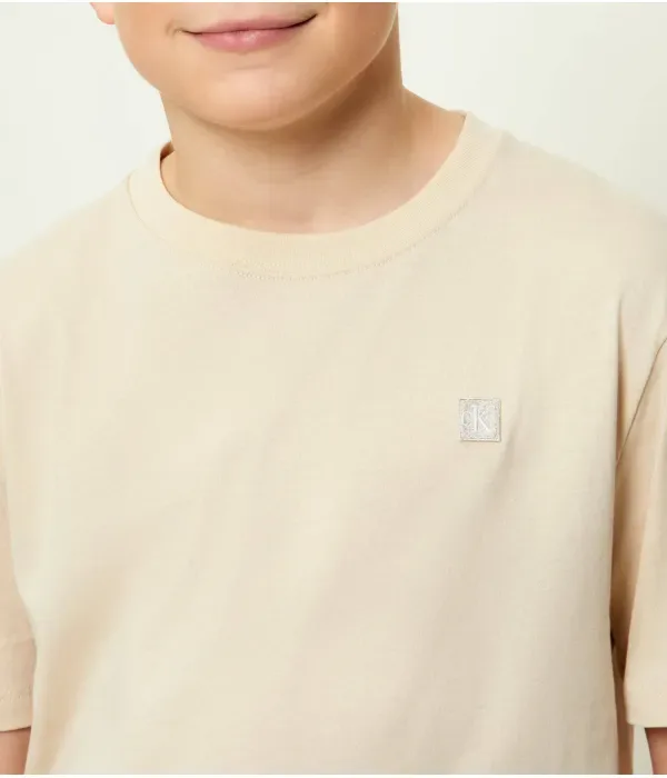 Футболка regular fit Calvin Klein Jeans, бежевый — фото 4