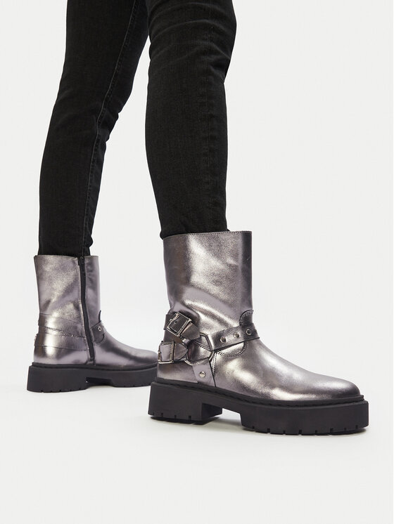 Женские ботинки Steve Madden с декоративными деталями, серый — фото 2