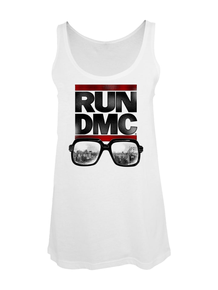 

F4NT4STIC Майка Run DMC Hip-Hop Music Band NYC белого цвета