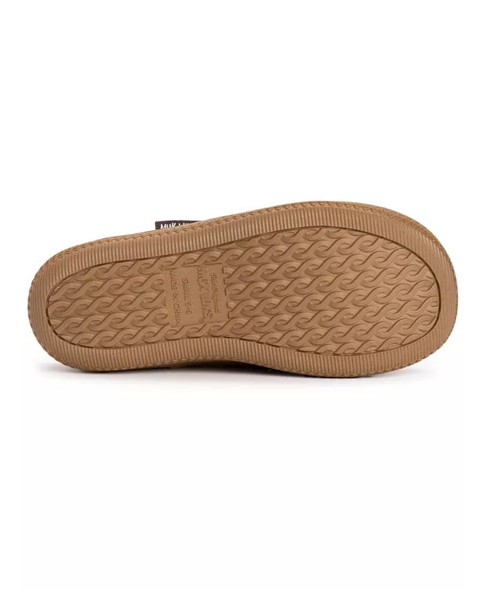 Женские сабо из искусственной замши MUK LUKS, коричневый/бежевый — фото 2