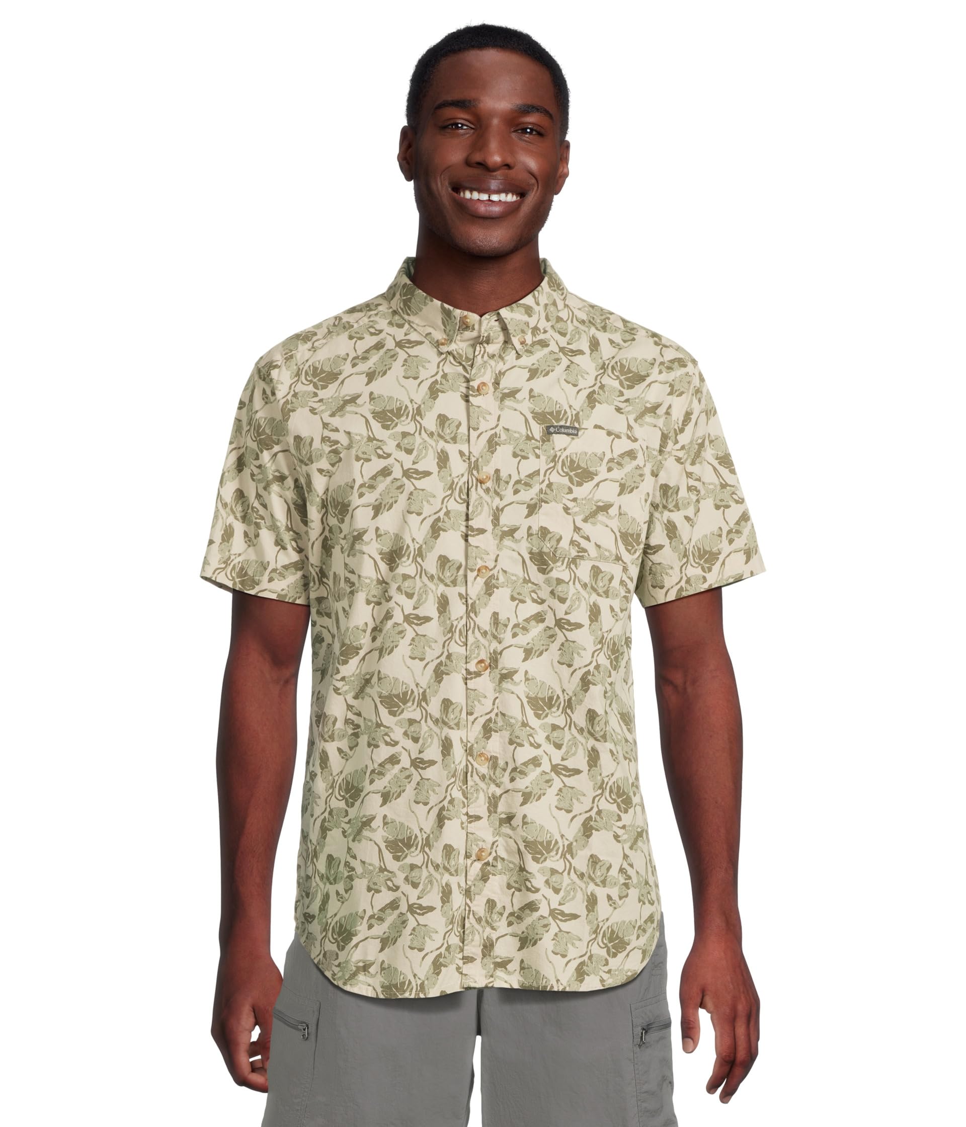 

Рубашка Columbia Rapid Rivers Printed Short Sleeve Shirt, Dark Stone Vined
