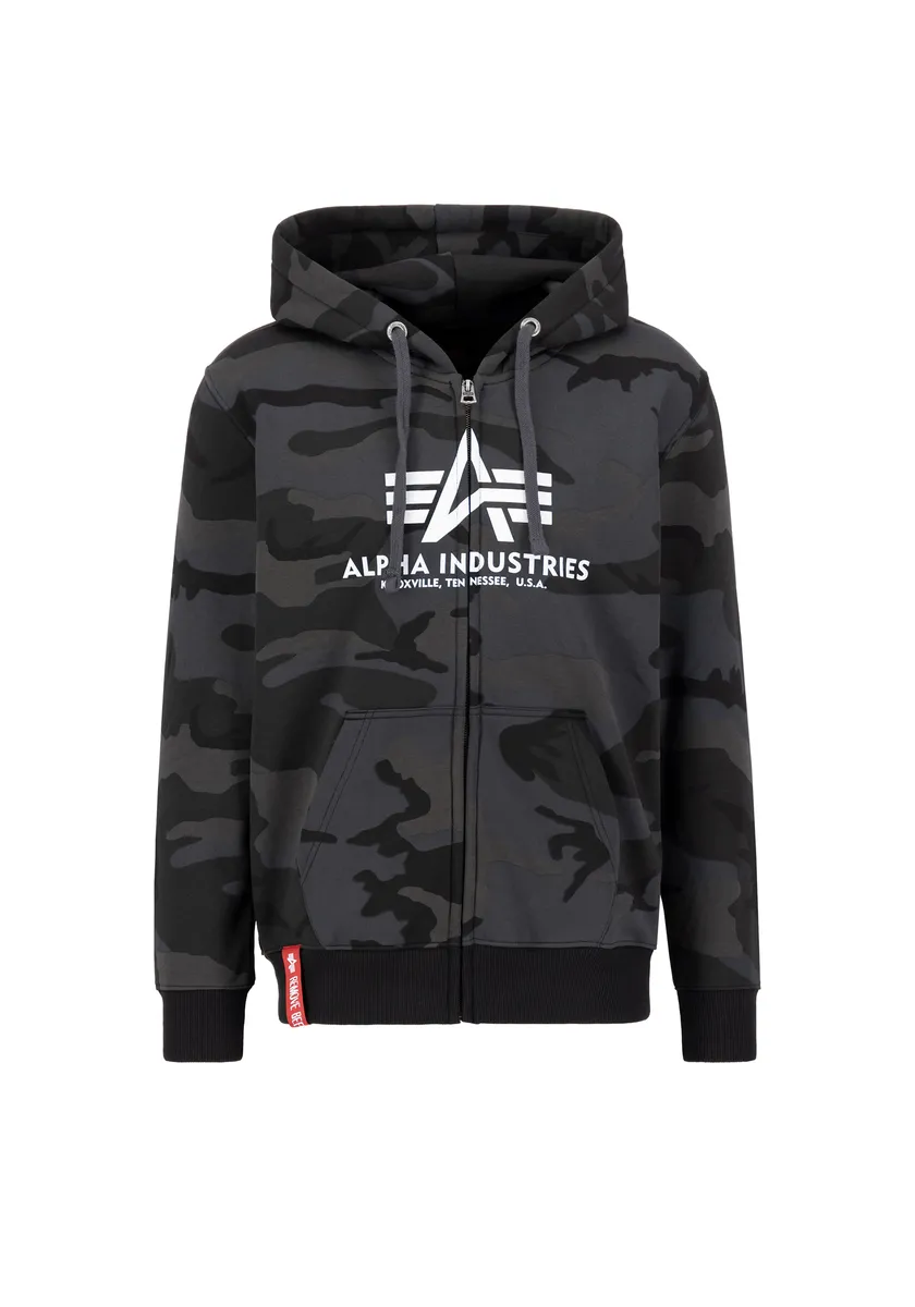 

Толстовка Alpha Industries " Alpha Industries Мужчины - Толстовки Basic Zip Hoody Camo", черный