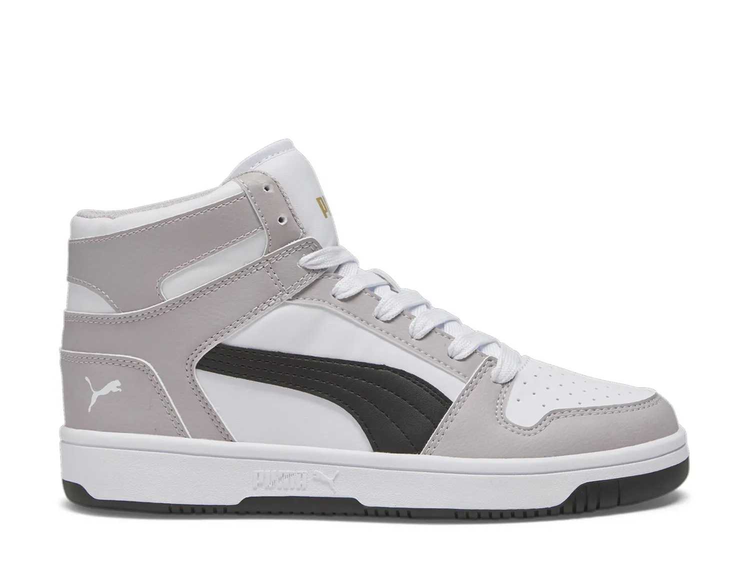 

Кроссовки Rebound Layup High-Top Sneaker Puma, белый/серый/черный