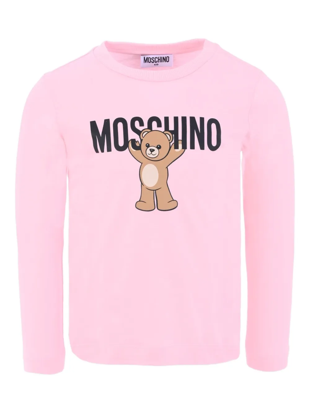 

Лонгслив с принтом Teddy Bear Moschino Kids, розовый