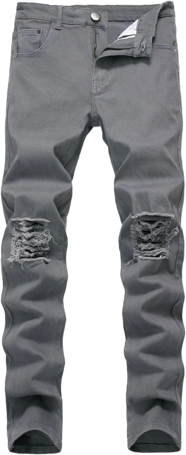Джинсы с потертостями, Dark Grey