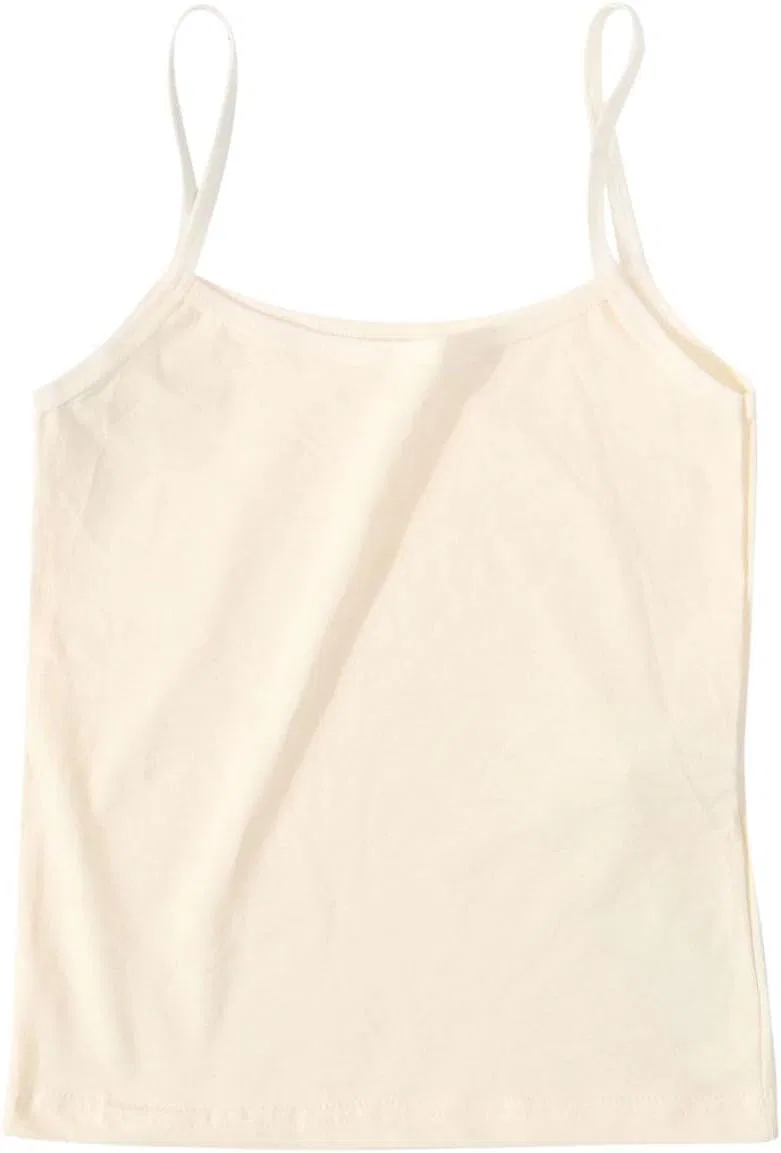 Детский топ на бретелях, хлопок, Beige