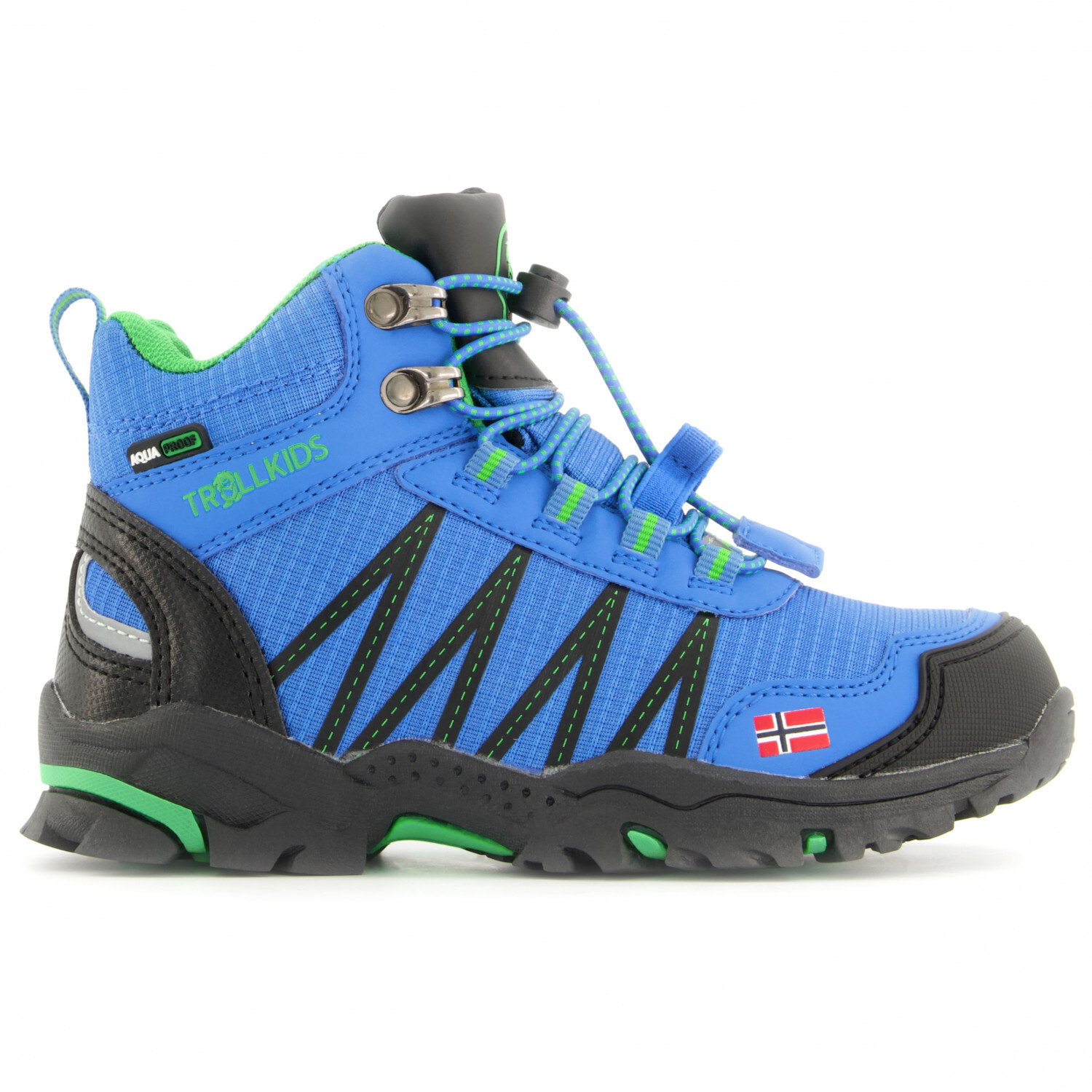 

Ботинки для прогулки Trollkids Kid's Trolltunga Hiker Mid, цвет Medium Blue/Green