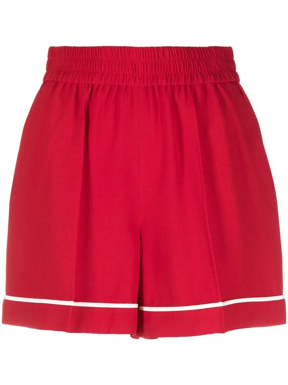 

Креповые шорты с контрастной отделкой Red Valentino, красный