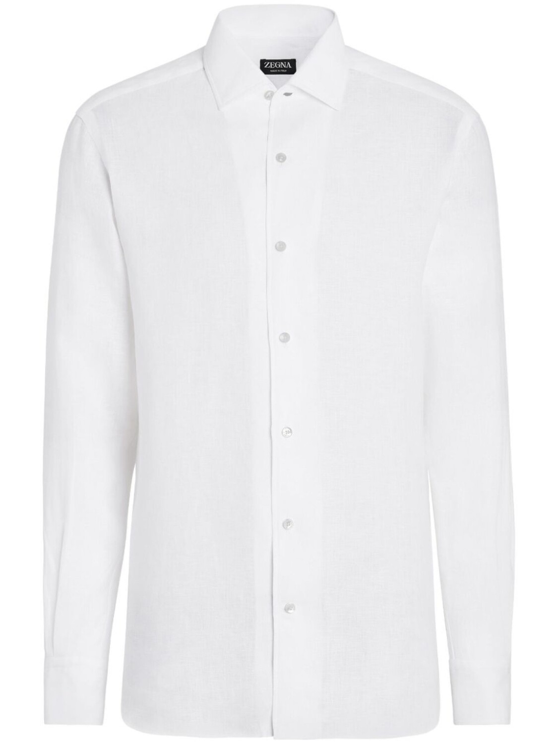 

Льняная рубашка с длинными рукавами Zegna, белый