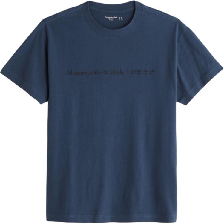 

Abercrombie＆Fitch Футболка мужская морская синяя, Синий, Abercrombie＆Fitch Футболка мужская морская синяя
