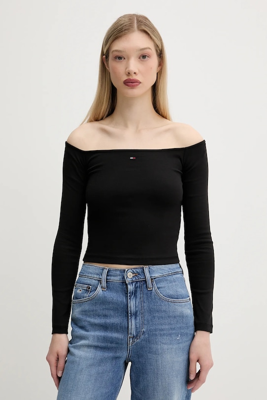 

Лонгслив Tommy Jeans, черный