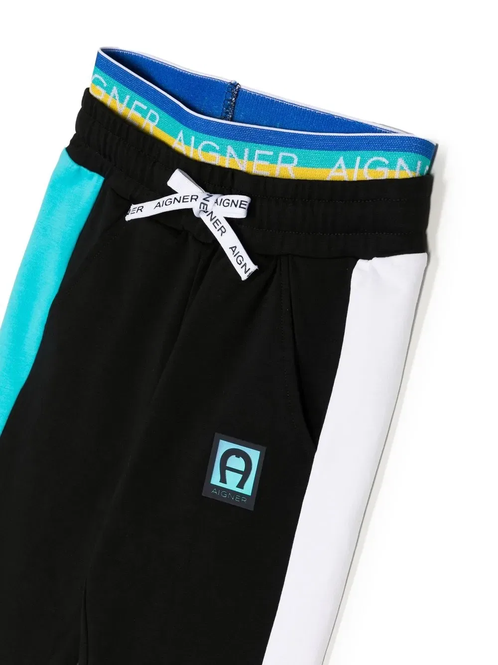 Спортивные брюки с логотипом Aigner Kids, черный — фото 3