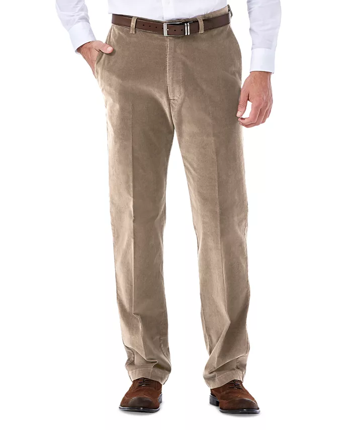 

Мужские классические брюки из стретч-вельвета Haggar, загар/бежевый