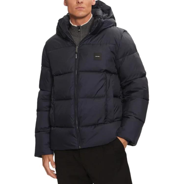 Куртка Calvin Klein Hooded Puffer, темно-синий — фото 3