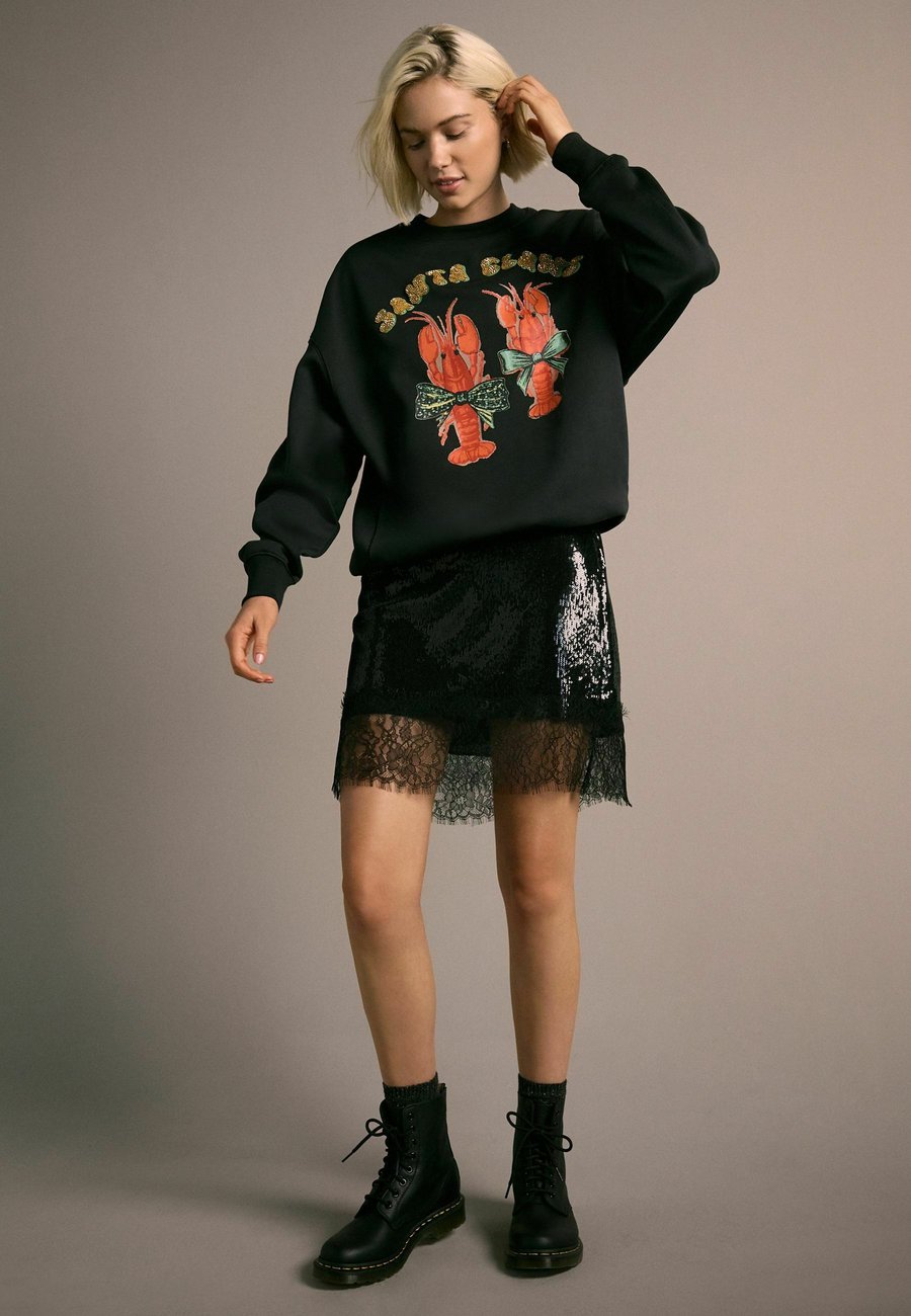 

Толстовка Next SEASONAL CHRISTMAS GRAPHIC LOBSTER SANTA CLAWS LONGSLEEVE CREWNECK, Black