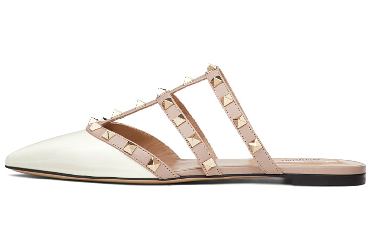 Женские туфли Valentino Rockstud, белый/розовый