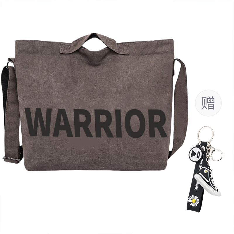 

WARRIOR Холщовая сумка через плечо унисекс черная, Gray Shoe Charm