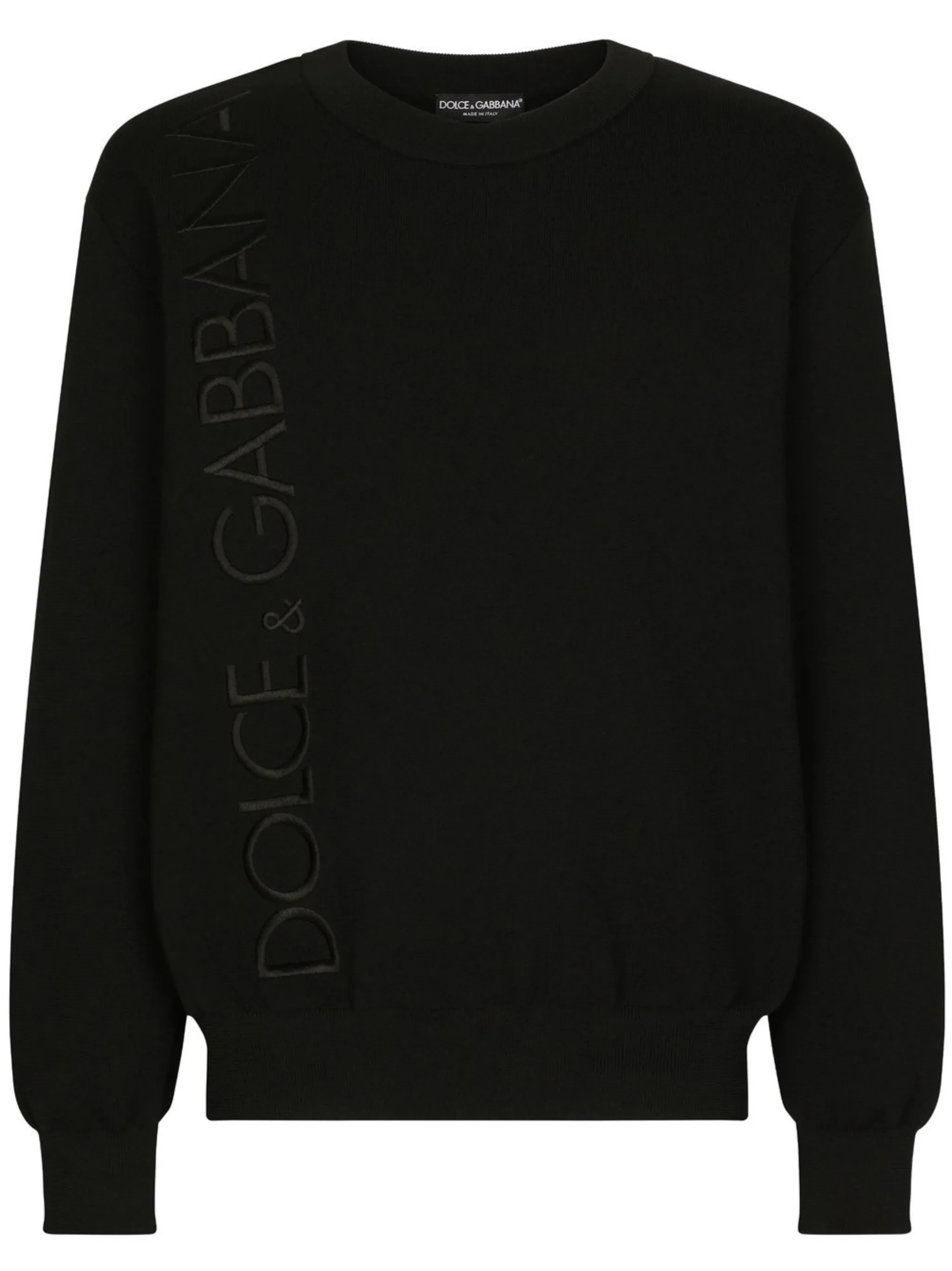 

Джемпер с вышитым логотипом Dolce & Gabbana, черный