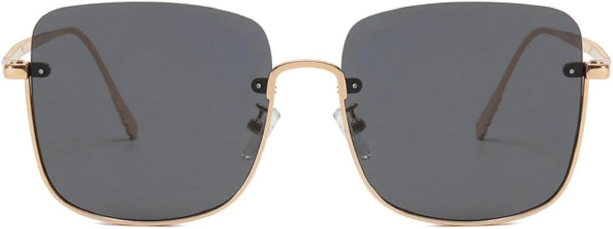 

Ретро женские солнцезащитные очки в крупной оправе с коричневым градиентом, модные солнцезащитные очки в полуметаллической оправе для мужчин Melrose, Beige Black