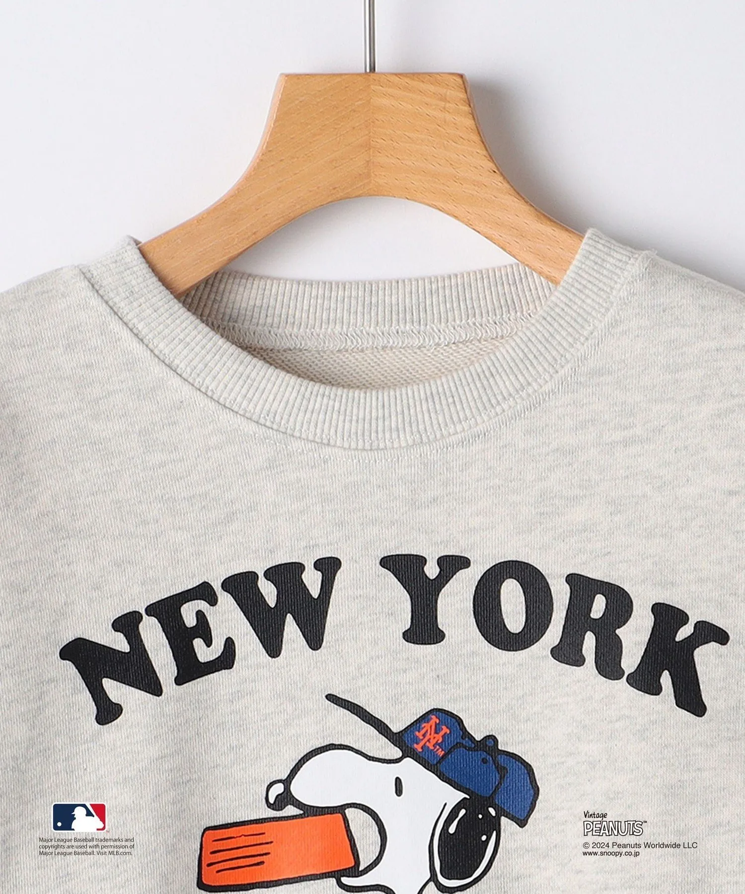 Детская футболка с изображением Снупи*MLB (130-170 см) SHIPS KIDS, Ivory — фото 3