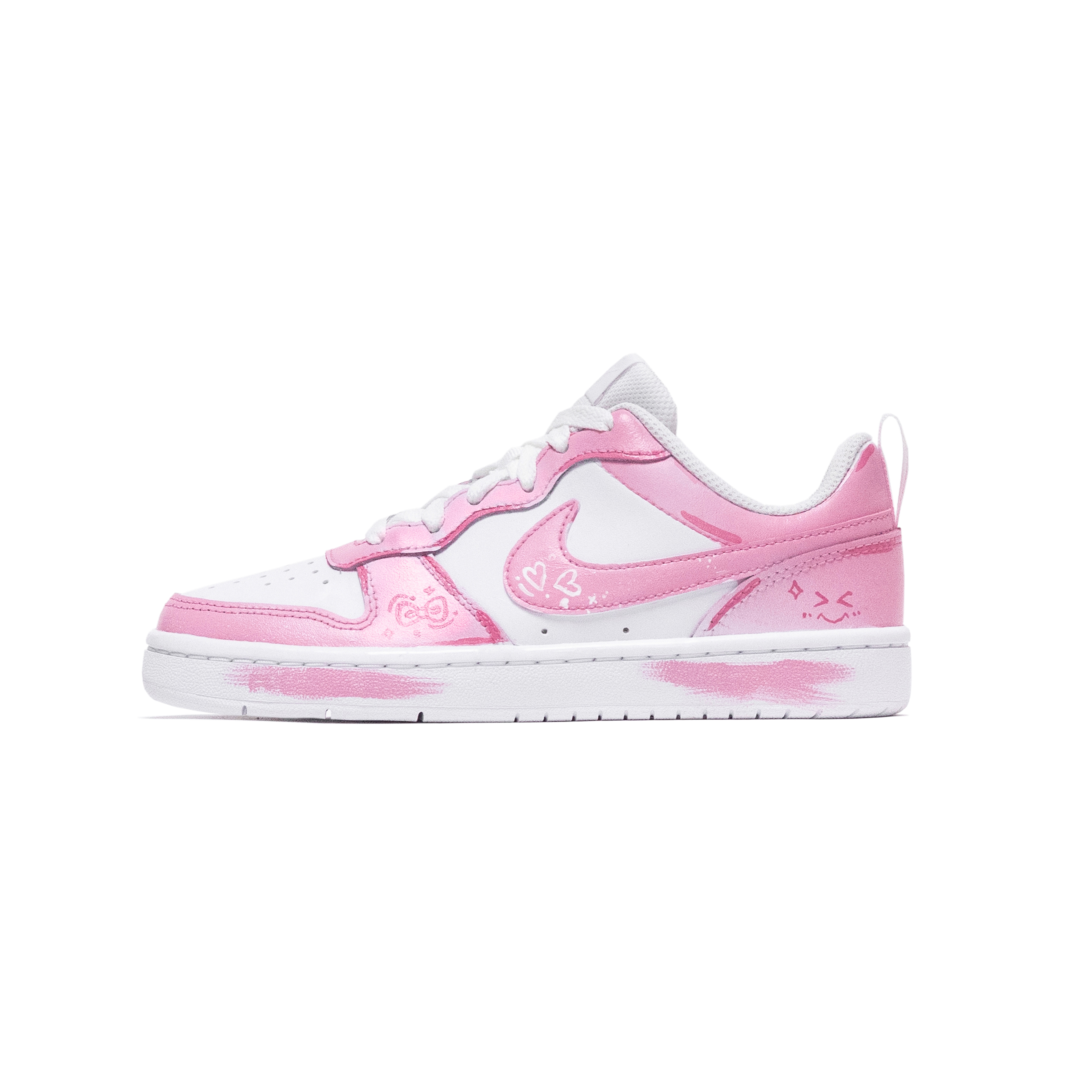 

Nike Детские кроссовки для скейтбординга Court Borough Pink Sweet Bubbles с амортизацией, нескользящие, низкие, розовые, для подростков