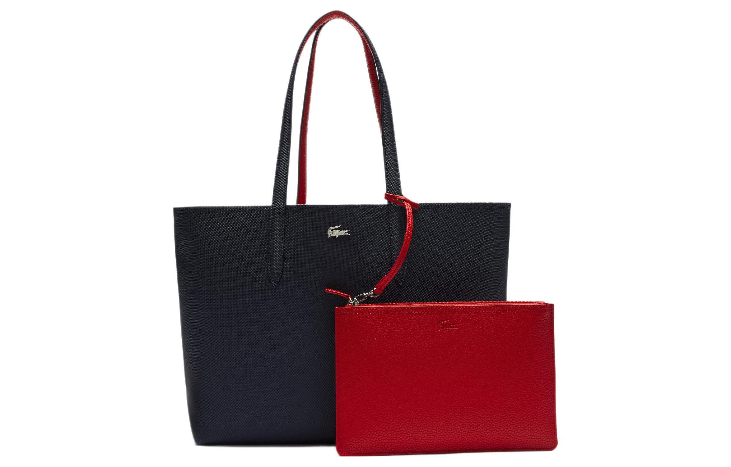 

LACOSTE Сумка-шоппер PVC, шоппинг-сумка, сумка через плечо, женская повседневная сумка Marine Blue/Red
