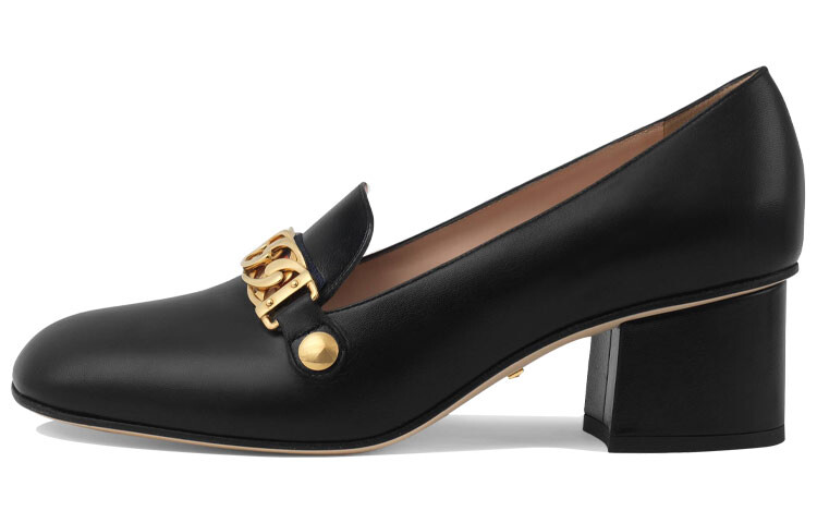 Туфли женские Gucci Sylvie на каблуке, черный