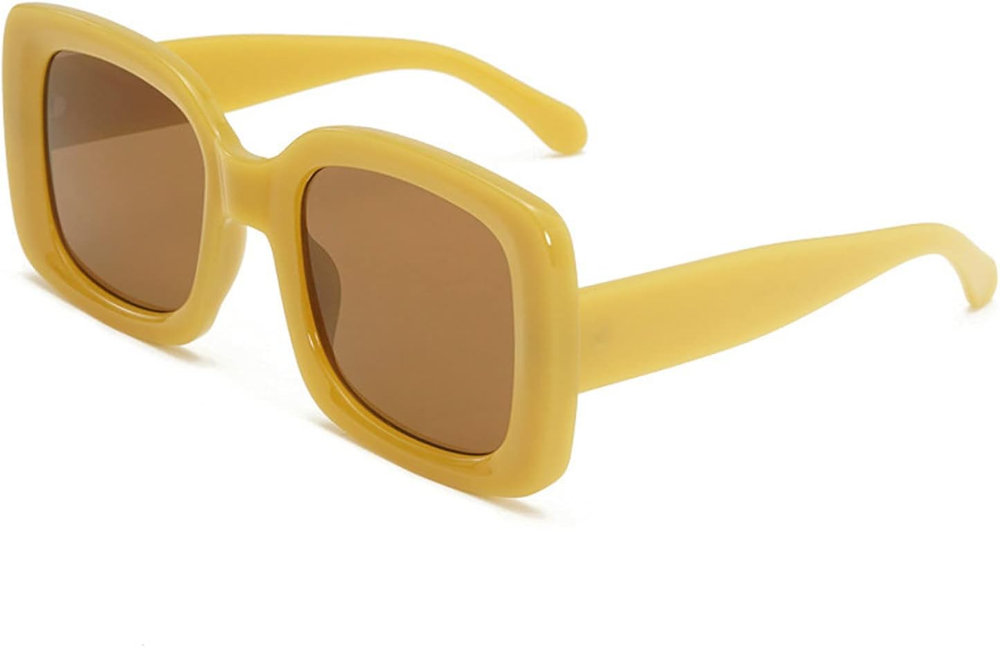 

COTIA Модные квадратные солнцезащитные очки с градиентным переходом для женщин, винтажные, в крупной оправе, мужские солнцезащитные очки с защитой от УФ-излучения UV400, Yellow