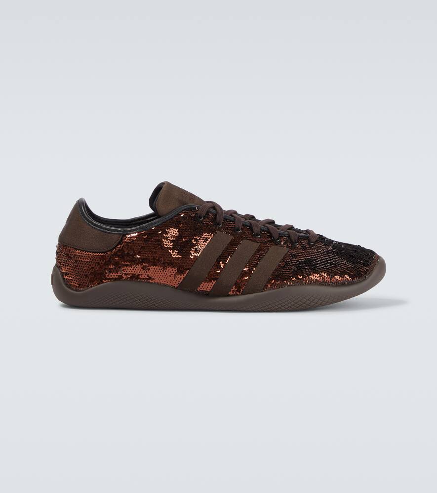 

Wales Bonner Karintha кроссовки с пайетками Adidas, Dark Brown