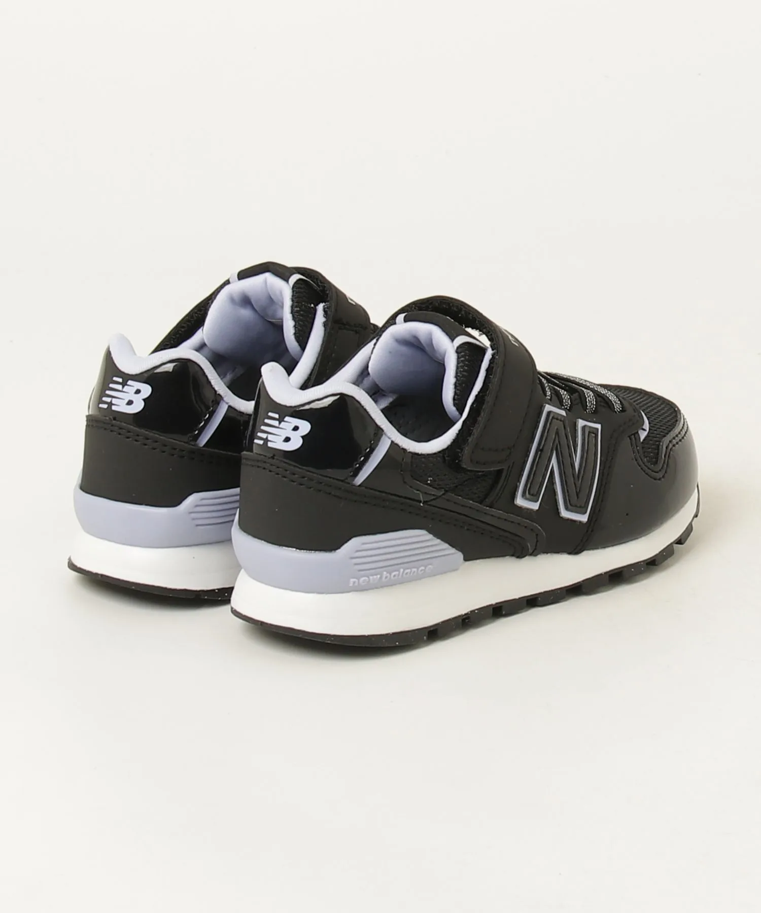 Детские кроссовки на липучках 996 Bungee with Top Strap New Balance чёрно-фиолетовые — фото 4