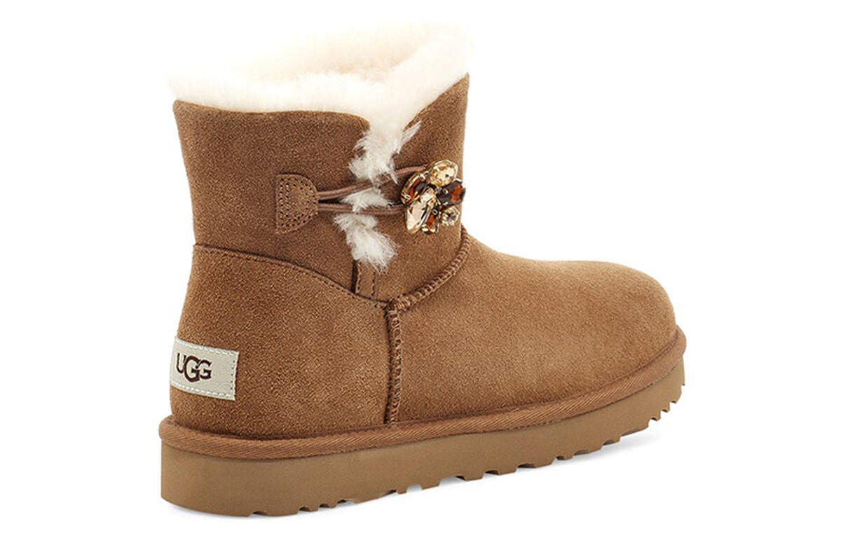 Женские зимние ботинки Bailey, каштановые, многоцветные Ugg — фото 4