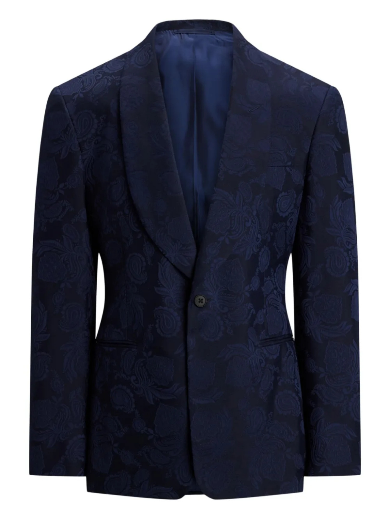 

Жаккардовый пиджак с цветочным узором Ralph Lauren Purple Label, синий